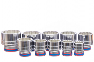 Jogo de Soquetes Estriados com Encaixe de 1 Pol. com 14 Peças King Tony 8015MR -