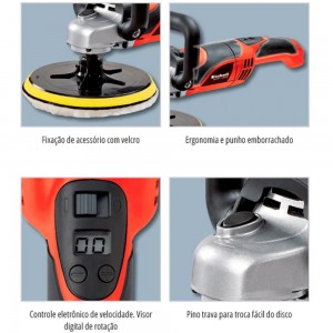 Politriz e Lixadeira 220V 60Hz 1100W 1000/3000RPM - 