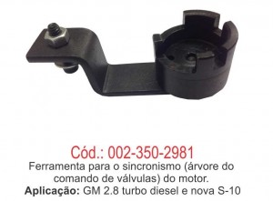 Ferramenta para Sincronismo da Árvore de Comando de Válvulas Motor GM-CR 298- CR Ferramentas - 