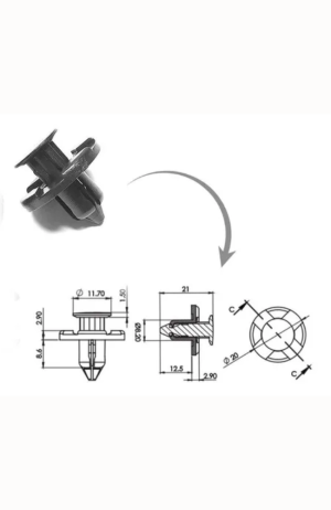 Grampo de Fixação Dos Parachoques  20 PEÇAS - Nissan March Note Pathfinder Sentra Tiida Versa - Grampo de Fixação Dos Parachoques 20 PEÇAS - Nissan March Note Pathfinder Sentra Tiida Versa 2