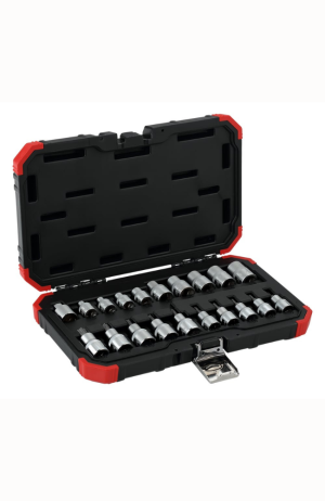 Jogo De Soquetes  com 20 Peças  Torx Macho e  Femea- Gedore Red - Jogo De Soquetes com 20 Peças Torx Macho e Femea- Gedore Red 2