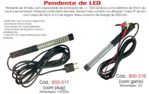 Pendente com Garra 30 Leds  12V - SHINIKO- 800-318 -