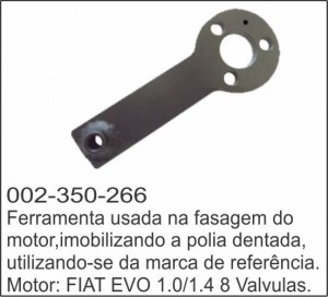 Ferramenta Usada na Fasagem e Posicionamento do Motor 1.4 Evo Fiat - CR266 -