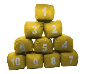 Kit Prisma com Imã e Porta Chave Amarelo 10 peças - Nº 1 até 10