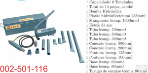 Esticador Hidraulico 6 Toneladas  14 Peças -Ribeiro -