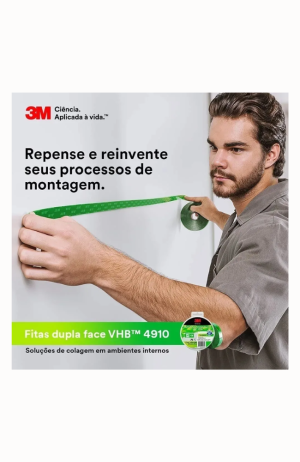 Fita 3M VHB Dupla Face de Adesivo Transferível 19mm x 20M - Fita 3M VHB Dupla Face de Adesivo Transferível 19mm x 20M 2