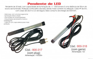 Pendente com Plug 30 Leds 110-220V- SHINIKO-  800-317 -
