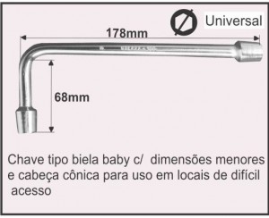 Chave Tipo Biela Baby M10/ CR Ferramentas  GBY 10 -