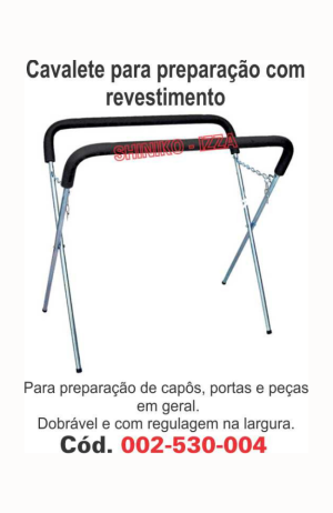Cavalete Dobravel Para Preparação com Revestimento e Regulagem na Largura-com corrente - Cavalete Dobravel Para Preparação com Revestimento e Regulagem na Largura-com corrente 2