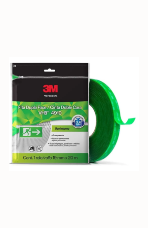 Fita 3M VHB Dupla Face de Adesivo Transferível 19mm x 20M