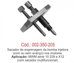 Sacador da Engrenagem da Bomba Injetora do MWM - CR 205 -