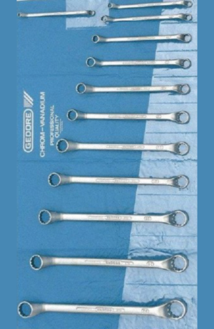 Jogo De Chaves Estrelas 6-22mm 8 pçs (6x7, 8x9, 10x11, 12x13, 14x15, 16x17, 18x19 e 20x22mm) Gedore 003603