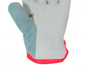 Luva Mista de Vaqueta e Raspa Tipo Petroleira - Tamanho Unico  - Proteplus -