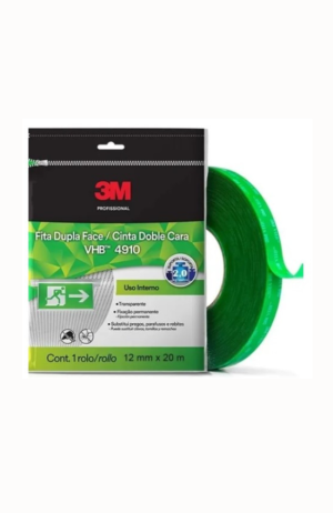 Fita 3M VHB Dupla Face de Adesivo Transferível 12mm x 20M 4910