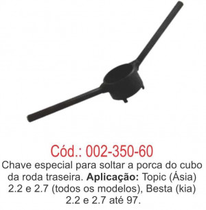 Chave para Soltar a Porca Ranhurada do Cubo da Roda Traseira  CR 60 - 