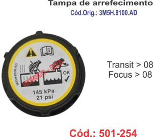 Tampa de Arrefecimento Transite e Focus