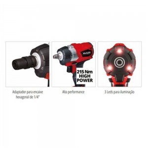 Chave de impacto a bateria 0-2900 rpm Einhell -BATERIA NÃO INCLUSA. - 005-451-006 (2)
