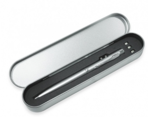 Caneta metal com laser e lanterna