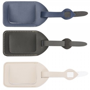 Tag identificador de bagagem em couro sintético