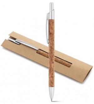 Caneta ecológica em cortiça e metal
