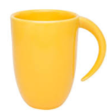 Caneca de porcelana com alça vazada