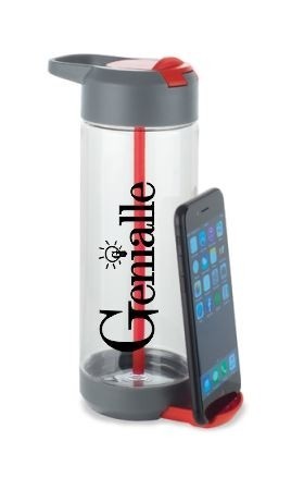 Squeeze plástico 750ml com suporte para celular