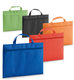 Pasta em TNT, com alças de mão e zíper