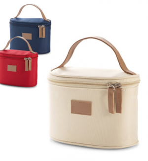 Necessaire em microfibra e couro sintético