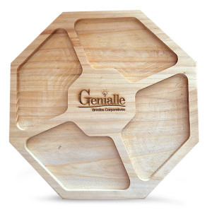 Petisqueira em bambu 4 divisórias Personalizada Petisqueira em bambu 4 divisórias Personalizada