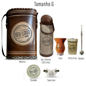 Kit Gaúcho para Chimarrão 7 peças- Tamanho Grande