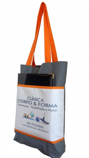 BOLSA ECOBAG COM BOLSO FRONTAL BOLSA ECOBAG COM BOLSO FRONTAL