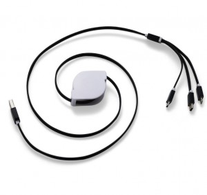 CABO USB RETRÁTIL 3 EM 1