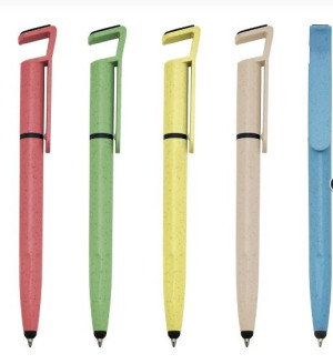 Caneta Fibra de Bambu Touch com Suporte Caneta Fibra de Bambu Touch com Suporte