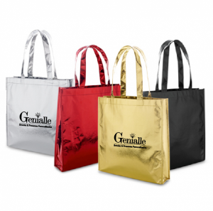 Sacola metalizada em TNT 34x35x8cm Sacola metalizada em TNT 34x35x8cm