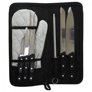 Kit Churrasco 7 peças em estojo de nylon Kit Churrasco 7 peças em estojo de nylon