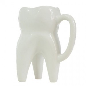 Caneca porcelana dente molar Caneca porcelana dente molar