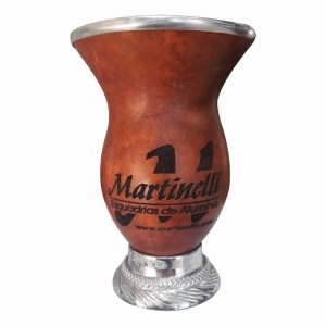 Cuia tradicional com bocal cromado