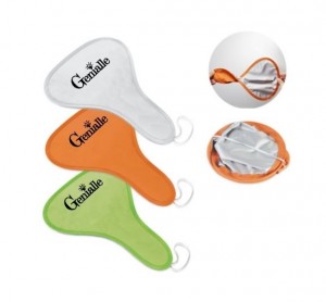 Leque dobrável em poliéster