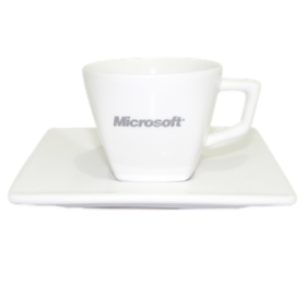 Conjunto café xícara e pires design quadrado Conjunto café xícara e pires design quadrado