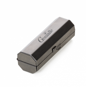 Porta batom metálico com espelho