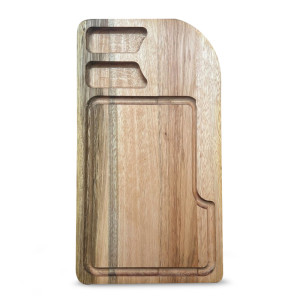 Gamela para Churrasco Retagular com 3 Divisórias