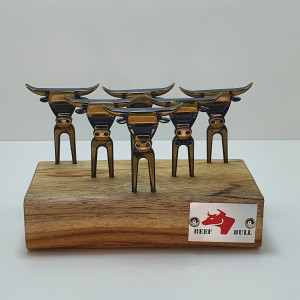 Kit 6 Garfinhos Ouro Velho + Base