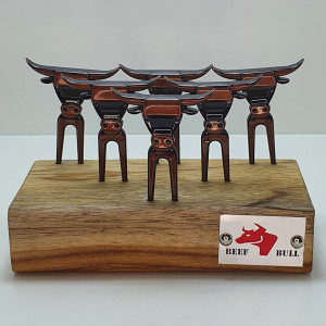 Kit 6 Garfinhos Cobre Velho + Base