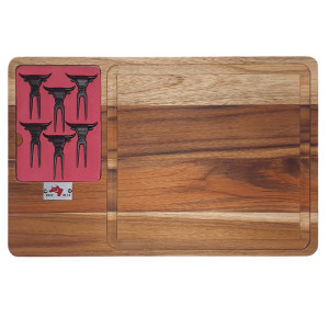 Tábua P/ Churrasco c/ 6 Garfinhos Black - 