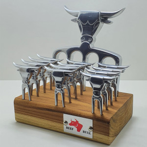 Kit Garfo 5 Pontas c/ 12 Garfinhos Polido - 