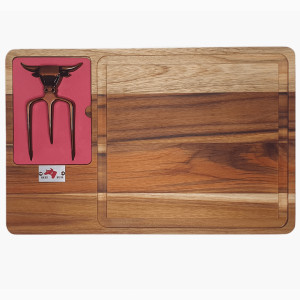 Tábua P/churrasco c/ Tridente Cobre Velho