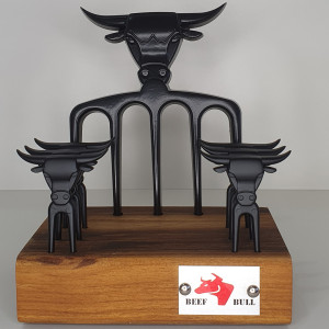 Kit Garfo 5 Pontas c/ 6 Garfinhos Black