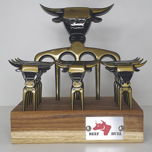 Kit Garfo 5 Pontas c/ 12 Garfinhos Ouro Velho