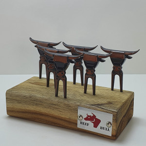 Kit 6 Garfinhos Cobre Velho + Base - 