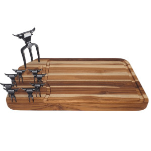 Tábua + Tridente + 8 Garfinhos Prata Velho